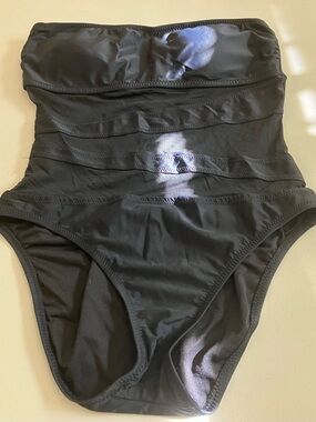 Mossimo Supply Co. Black Strapless One-Piece Swimsuit